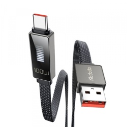 Cablu Date si Incarcare USB-A - USB-C McDodo CA-4980 Rythm Display, 100W, 1.2m, Negru