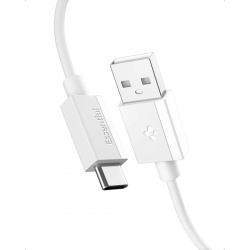 Cablu Date si Incarcare USB-A - USB-C Spigen EB6015AC, 60W, 1.5m, Alb ACA10413