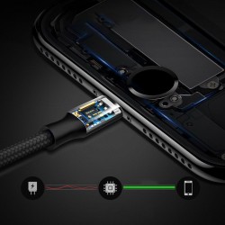 Cablu de date 2 in 1 , Baseus Rapid USB Type C / micro USB , 3A , 1.2M , negru - Img 5