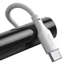 Cablu de date Baseus Simple Wisdom USB la USB-C 5A (2PCS/Set）1.5m alb - Img 2
