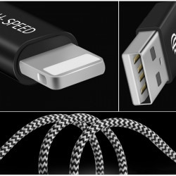 Cablu de date Dux Ducis USB la Lightning 2.1A - 3m - Img 4