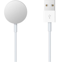 Cablu Incarcare magnetica wireless, 1M, cu mufa USB-A, pentru toate Apple Watch Series, Alb - Apple