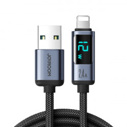 Cablu Lightning - USB A 2.4A 1.2m cu display LED Joyroom S-AL012A16 - negru