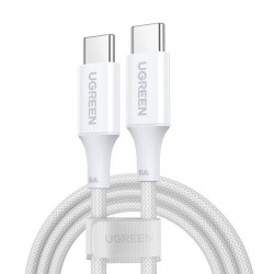 Cablu PD Ugreen US557 USB-C / USB-C 100W 1m - alb