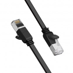 Cablu plat Ethernet Ugreen RJ45 Cat 6 UTP 1000 Mbps 1 m negru (NW101 50184)