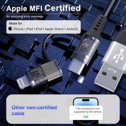 Cablu Spiralat 2 în 1 Typec Home USB la USB-C și Lightning, Suport Apple CarPlay și Android Auto, Încărcare Rapidă 3A și Sincronizare Date, Cablu Retractabil Anti-Încâlcire pentru iPhone 18/17/16/15/14/13, iPad și Dispozitive Android, Argintiu (Silver) - Img 6