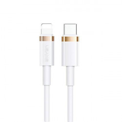 Cablu USAMS USB-C la Lightning 1.2M incarcare rapida 20W alb