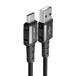 Cablu USB Acefast - USB tip C 1,2 m, 3 A negru (C1-04 negru)
