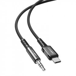 Cablu USB-C la mini jack de 3,5 mm Acefast C1-08 1,2 m (negru)