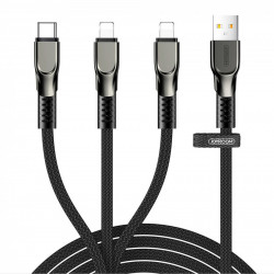 Cablu USB Joyroom 3in1 - Lightning / Lightning / USB tip C 3,5A 480 Mbps 1,3m negru (S-1335K4)