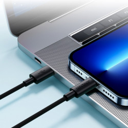Cablu USB tip C durabil Joyroom - Încarcare rapida lightning/ transmisie de date 20W 1m negru (S-1024M13) - Img 2