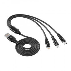 Cablu USB Vipfan X16 3w1 USB-C/Lightning/Micro 66W 3.5A