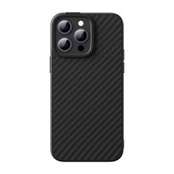 Carcasa magnetica Baseus Synthetic Fiber Series pentru iPhone 14 Pro (negru)+ sticla securizata + kit de curatare - Img 2