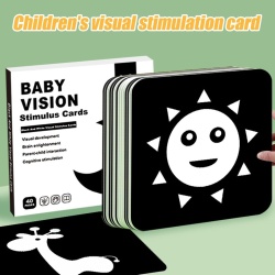 Carduri Educative pentru Stimularea Vizuală și Cognitivă a Bebelușilor, Cartonașe Flashcard Senzoriale cu Colțuri Rotunjite, Vârsta 0–3 Ani - Img 4