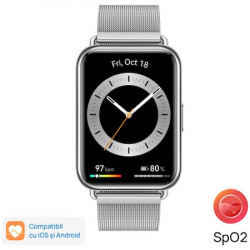 Ceas smartwatch Huawei Watch Fit 2 Silver Frost Milanese Strap
