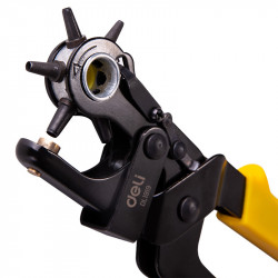 Cleste pentru perforare curea piele, Deli Tools EDL1919 (galben) - Img 5