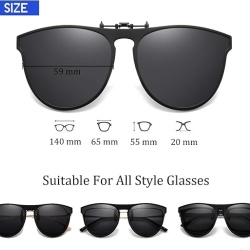 Clip-on ochelari de soare polarizati si rabatabili (flip-up), rama usoara TR90, atasabili peste ochelari de vedere, pentru sofat, pescuit si activitati in aer liber - Img 2