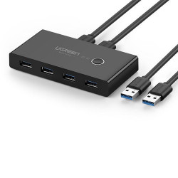 Comutator Ugreen HUB 4x USB 3.2 Gen 1 Splitter USB pentru doua computere negru (US216 30768) - Img 5