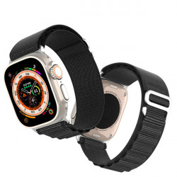Curea cu cataramă sport pentru Apple Watch 8/7/6/SE/5/4/3/2/1 (41, 40, 38 mm) Curea Dux Ducis Versiune GS - Negru - Img 5