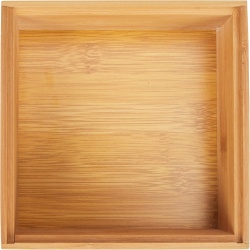 Cutie Organizatoare din Lemn de Bambus Zeller 13330, Dimensiuni 15 x 15 x 7 cm, Finisaj Natural, pentru Sertare, Birou, Baie și Bucătărie, Bej - Img 4
