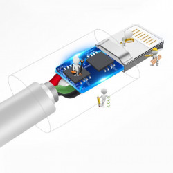 Dudao USB / TYPE C cablu de incarcare a datelor 3A 1m alb (alb L1T) - Img 2