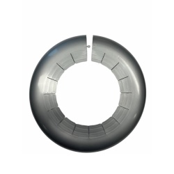 Element circular de plastic pentru mascare strapungeri pereti,pardoseli cu diametru intre 80mm si 110mm, MUGUR, gri
