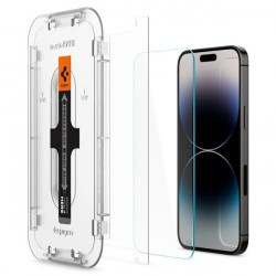 Folie protectie Spigen GLAS.TR "EZ FIT" PACK DE 2 IPHONE 14 PRO CLEAR - Img 2