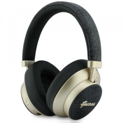 Handsfree Bluetooth Guess 4G Gold Script Metal, A2DP, Negru