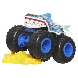 HOT WHEELS MONSTER TRUCK SHARKS VS DINOS MASINUTA GREAT BITE ECHIPA SHARK SCARA 1 LA 64 - Img 2