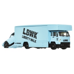HOT WHEELS TRANSPORTATOR FLEET FLYER CU MASINUTA NISSAN SKYLINE 2000 GT-R LBWK SCARA 1:64 - Img 2