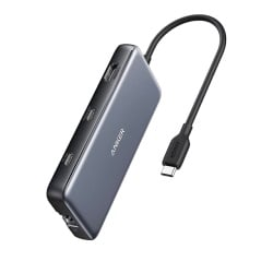 Hub 555 USB-C 8 in 1 Anker, gri