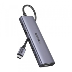 Hub USB-C UGREEN CM511 (75586), 6in1, Gri