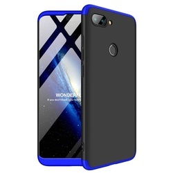Husa 360° Matte Full Protection Gema Mixt pentru Xiaomi Mi 8 Lite , negru-albastru