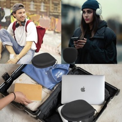 Husă de Protecție și Transport pentru Căști Wireless JBL Tune și Sony (WH-CH520 / WH-CH720N), Rigidă, Neagră - Img 3