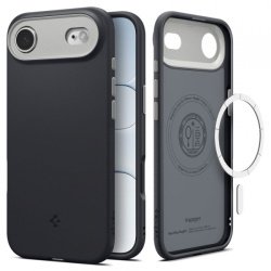 Husa MagSafe pentru Apple iPhone 17 Air, Spigen, Caseology Nano Pop, Neagra
