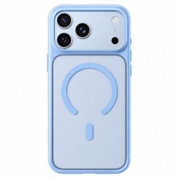Husa MagSafe pentru Apple iPhone 18 Pro / 17 Pro, Blueo, Skin Friendly Anti-Drop, Albastra Satinata