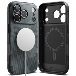 Husa MagSafe pentru Apple iPhone 18 Pro / 17 Pro, Ringke, Onyx, Camuflaj