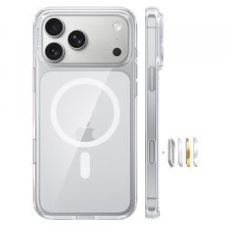 Husa MagSafe pentru Apple iPhone 18 Pro / 17 Pro, Torras, Guardian, Transparenta