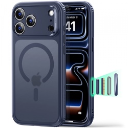 Husa MagSafe pentru Apple iPhone 18 Pro Max / 17 Pro Max, ESR, Classic Hybrid, Albastra Satinata