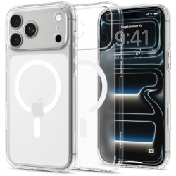 Husa MagSafe pentru Apple iPhone 18 Pro Max / 17 Pro Max, Spigen, Ultra Hybrid, Alba Satinata ACS12124
