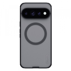Husa MagSafe pentru Google Pixel 11 Pro, Nillkin, Super Shield Pro, Neagra Transparenta Satinata