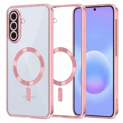 Husa MagSafe pentru Samsung Galaxy A57 5G, Techsuit, Luxury Crystal, Roz