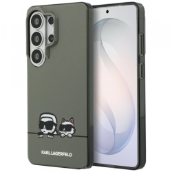 Husa MagSafe pentru Samsung Galaxy S26 Ultra S948, Karl Lagerfeld, IML Karl & Choupette Peekaboo Logo, Neagra