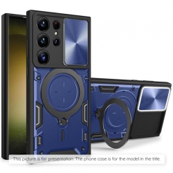 Husa pentru Motorola Moto G77 / G67, Techsuit, CamGuard Pro, Albastra