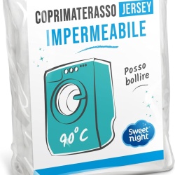Husa protectie saltea impermeabila Sweet Night 90x200 cm, cearceaf impermeabil si respirabil pat o persoana, bariera antiacarieni, spalabila masina 90 grade