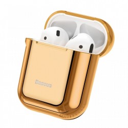 Husa protectoare din gel silica , Baseus pentru Apple Airpods , auriu - Img 2