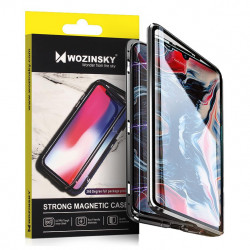 Husa protectoare Wozinsky magnetic 360 iPhone XS Max - transparent/negru - Img 6
