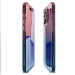 Husa Spigen Liquid Crystal pentru iPhone 15 Pro - roz si albastru