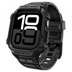 Husa Spigen Rugged Armor Pro V2 pentru Apple Watch Series 10 / 11 42mm, Neagra Mata