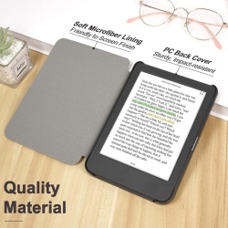 Husă tip carte compatibilă cu Kobo Clara Colour / BW / 2E (ecran 6"), funcție Auto Sleep/Wake, închidere magnetică, protecție completă, Verde Agave - Img 2